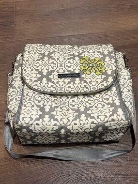 Petunia Pickle Bottom | Breakfast at Berkshire diaper bag backpack gray tote
